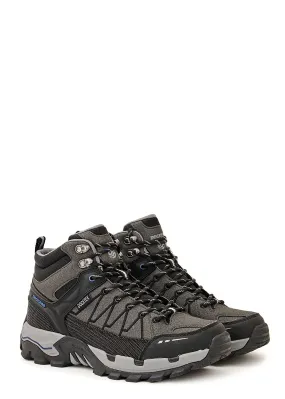 Dockers by Gerli Herren Schuh High Wanderstiefel z. schnüren dunkel grau schwarz