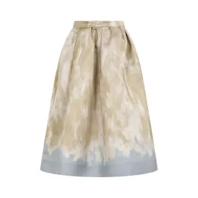   Dries Van Noten  Soni Beige Polyester Midi Skirt Neutrals