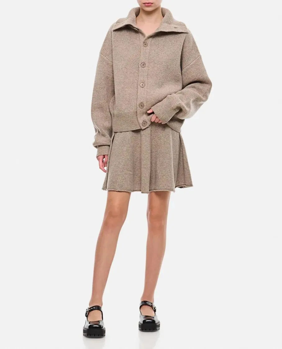   Extreme Cashmere  Cashmere Short Pleated Skirt Brown  Mini-Röcke 