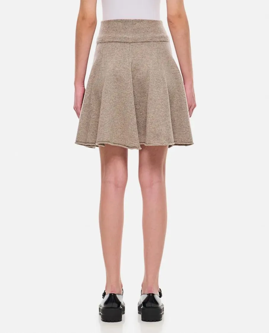   Extreme Cashmere  Cashmere Short Pleated Skirt Brown  Mini-Röcke 