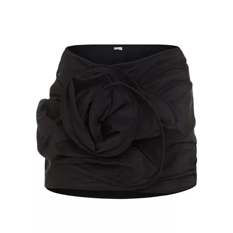   Magda Butrym  Silk Mini Skirt Black