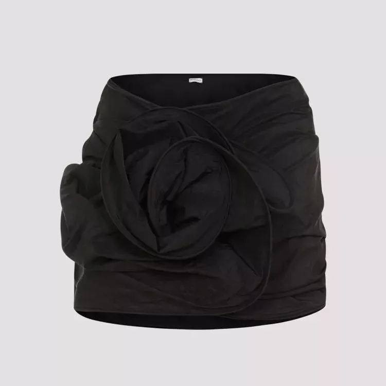   Magda Butrym  Silk Mini Skirt Black