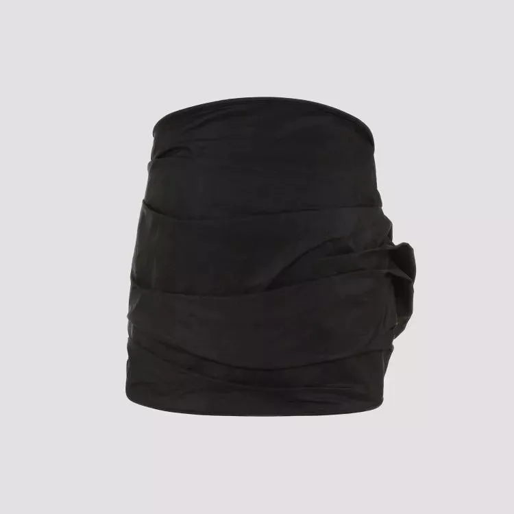   Magda Butrym  Silk Mini Skirt Black