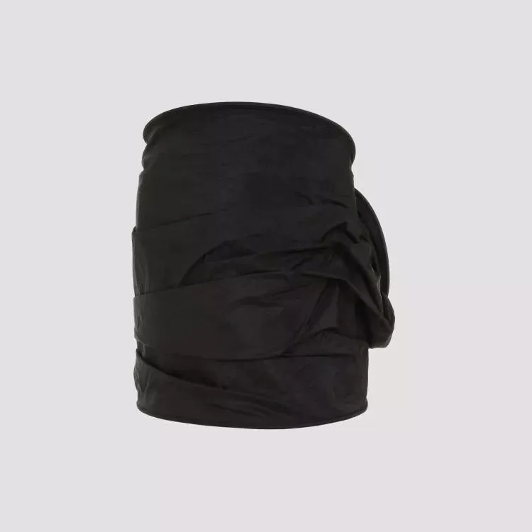   Magda Butrym  Silk Mini Skirt Black