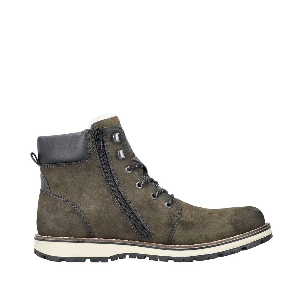Rieker Antistress Herren Schnürboot TEX- Membran Warmfutter grün S22 38425-54
