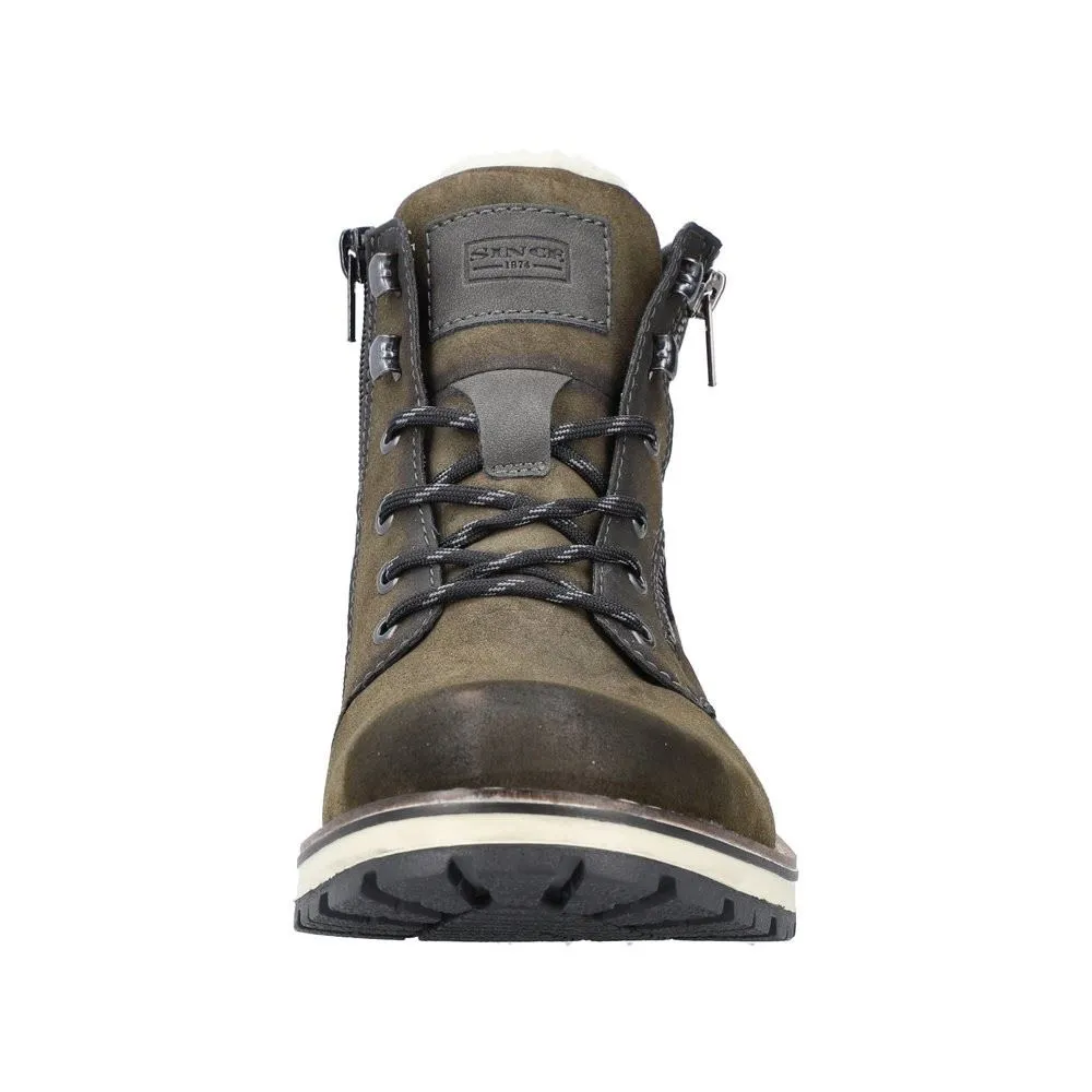 Rieker Antistress Herren Schnürboot TEX- Membran Warmfutter grün S22 38425-54