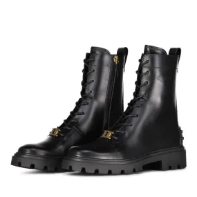   Tod's  Geschnürte Boots mit Logo-Detail Schwarz  Schnürschuhe 
